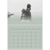 A4 Double Photo Calendar — Misty green [January]
