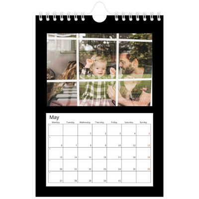 A5 Photo Calendar — Black margin [May]