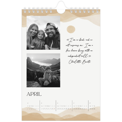A5 Photo Calendar — Wellbeing quotes [April]