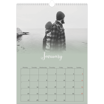 A3 Photo Calendar — Misty green