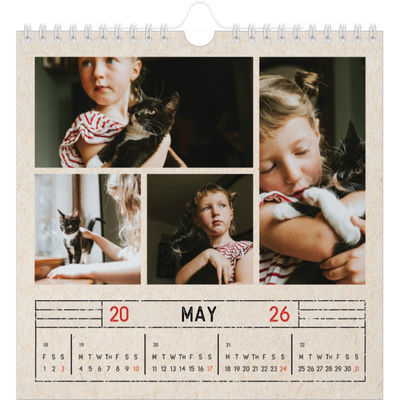 Square calendars  — Craft stamp effect [cover]