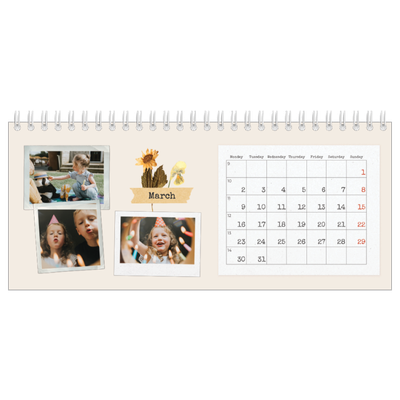 Desk calendars — Vintage scrapbooking [March]
