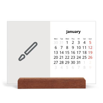 Easel Desk Calendar Landscape — Design your own calendar