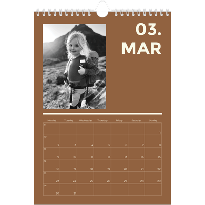 A4 Photo Calendar — Contemporary bold [March]