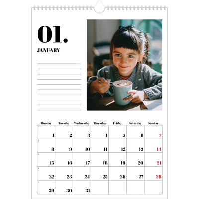 A3 photo calendars — Serif and moments [January]