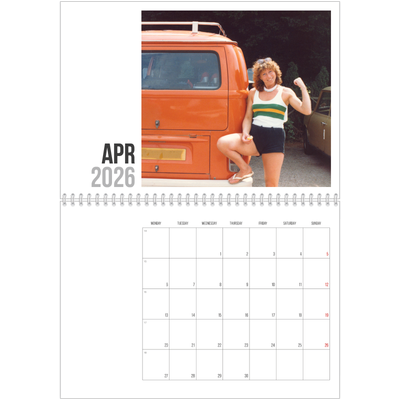 A4 Double Photo Calendar — Abbreviated text [April]