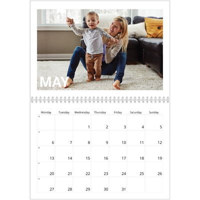 A4 Double Photo Calendar — Big month [cover]