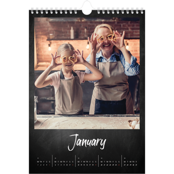 A4 Photo Calendar — Chalkboard style