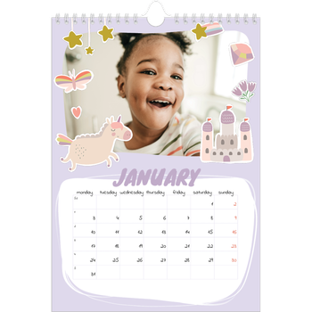 A4 Photo Calendar — Rainbow unicorn