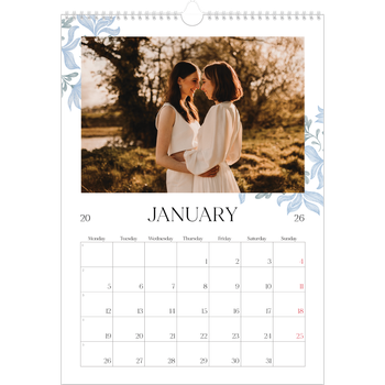 A3 Photo Calendar — Elegant floral