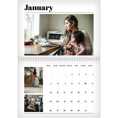 A4 Double Photo Calendar — Hot off the press [January]