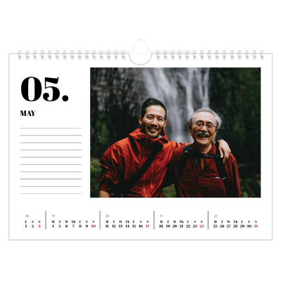 A4 Landscape Photo Calendar — Serif and moments [cover]
