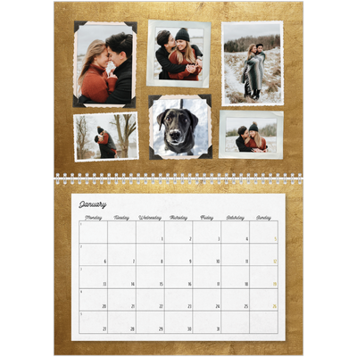 A4 Double Photo Calendar — Picture collection [January]