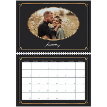 A4 Double Photo Calendar — Vintage classic