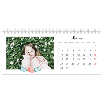 Desk calendars — Flower illustrations [March]