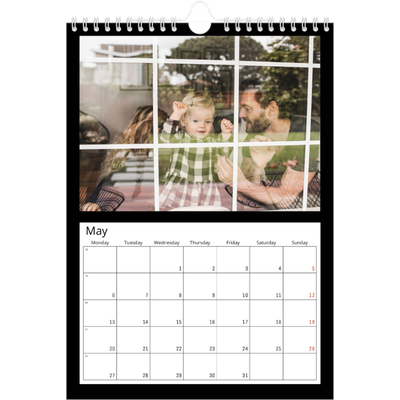 A4 Photo Calendar — Black margin [May]