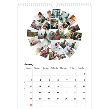 A3 Photo Calendar — Collage shapes