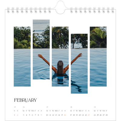 Square calendars  — Travel mosaics [February]