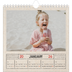 Square calendars  — Craft stamp effect [January]