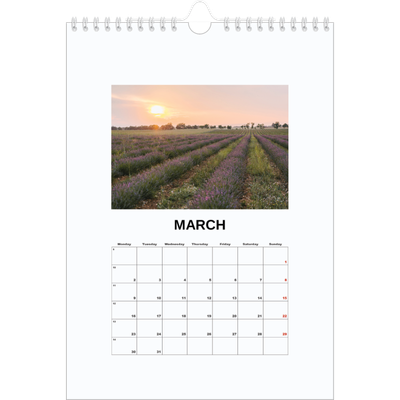 A4 Photo Calendar — Simple photo [March]