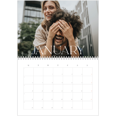 A4 Double Photo Calendar — Larger than life [January]