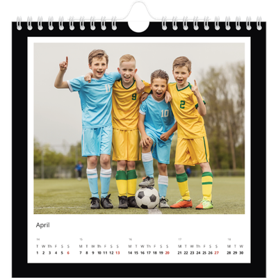Square calendars  — Black frame [April]
