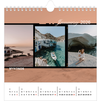 Square calendars  — Adventure wanderlust [January]