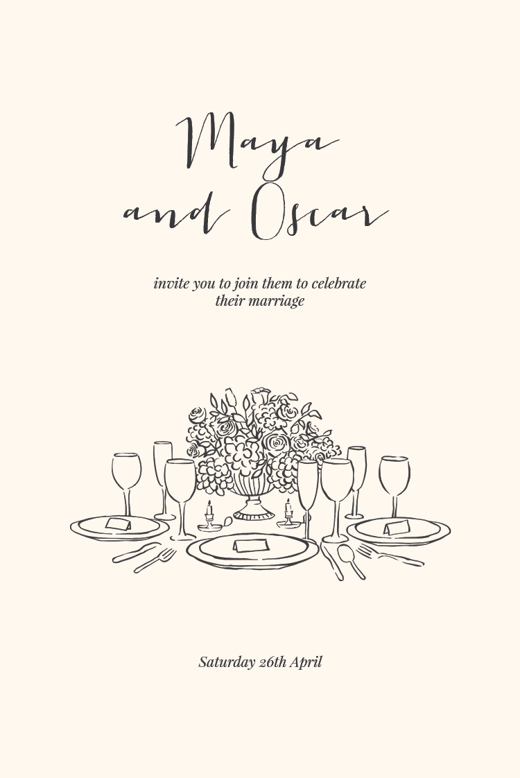 Invitations — Wedding doodles