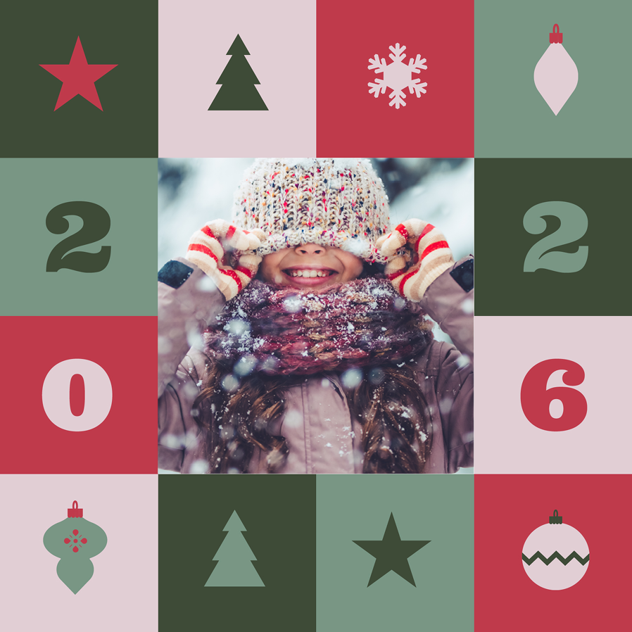 Cards — New year checkerboard