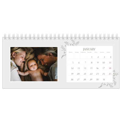 Desk calendars — Hand drawn flowers [January]