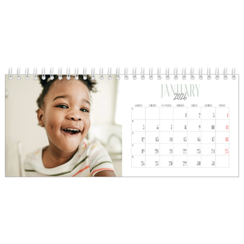 Desk Photo Calendar — Mixed typography