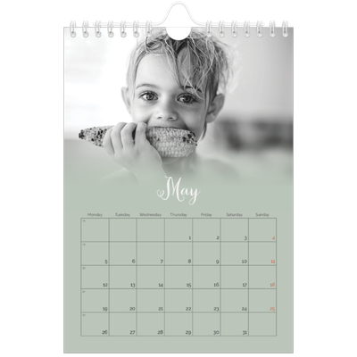 A5 Photo Calendar — Misty green [cover]