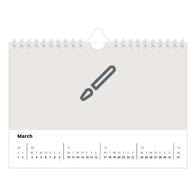A5 Landscape Photo Calendar — Design your own calendar [March]