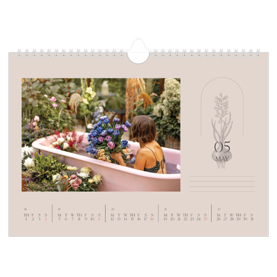 A4 Landscape Photo Calendar — Simple botanical [cover]