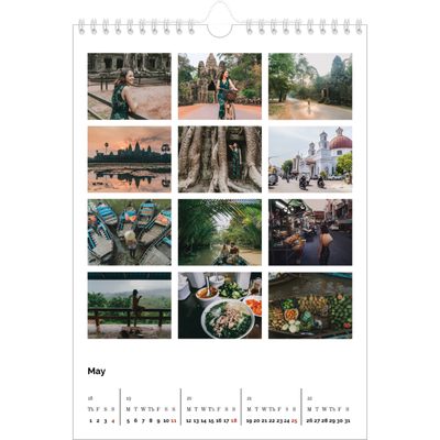 A4 Photo Calendar — Picture grid [May]