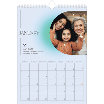 A4 Photo Calendar — Astrology gradients