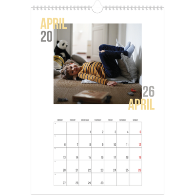 A3 photo calendars — Couple type [April]