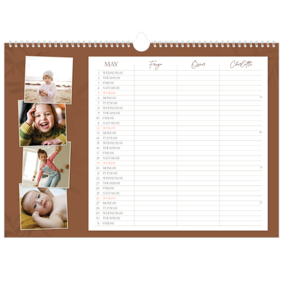 Family Planners A3 Landscape — Down to earth Planner - Family of 3 [cover]