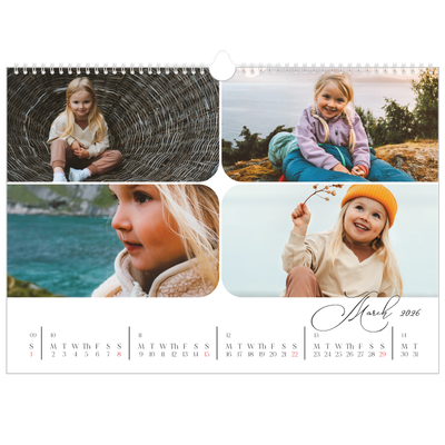 A3 Photo Calendar — Snapshots and script [March]