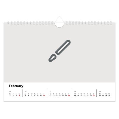 A4 Landscape Photo Calendar — Design your own calendar [February]