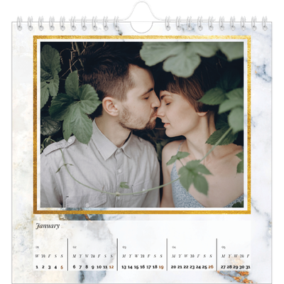 Square calendars  — Classic Marble [February]