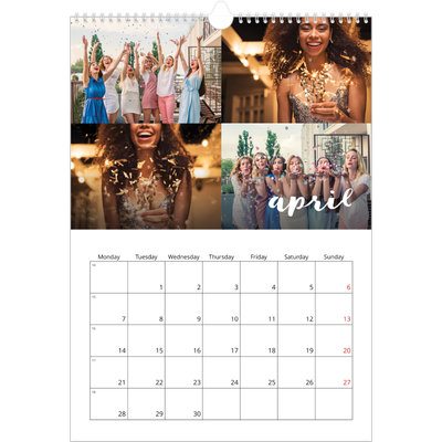 A3 photo calendars — Simple script [April]