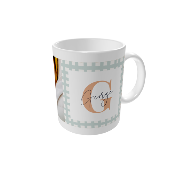 Personalised mugs — Patchwork initial