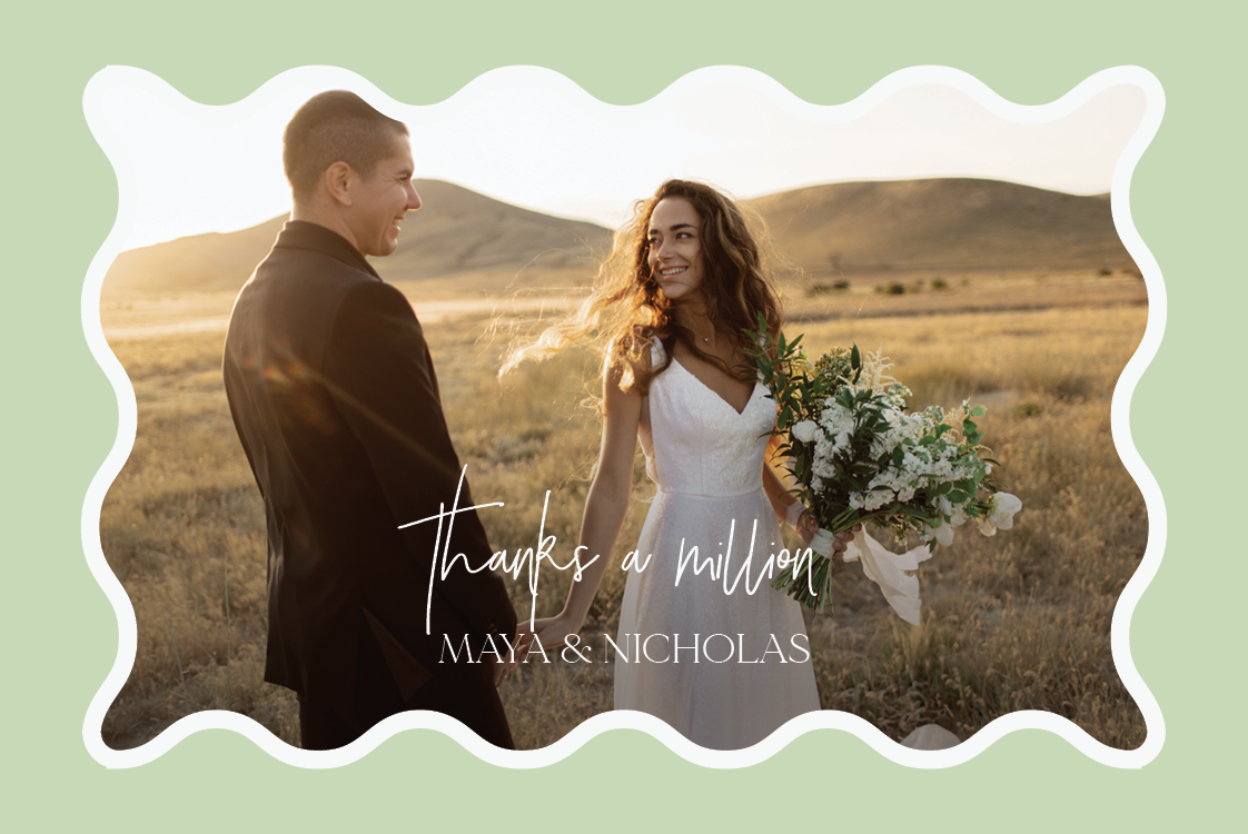 Thank you cards — Pastel scallops