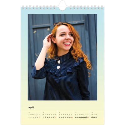 A4 Photo Calendar — Playful Pastel [April]