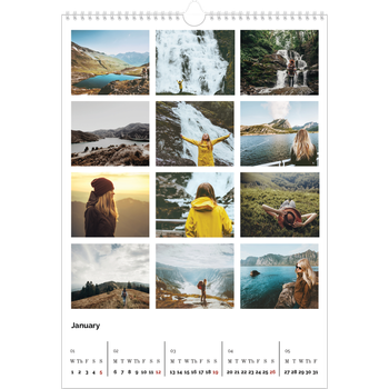 A3 Photo Calendar — Picture grid