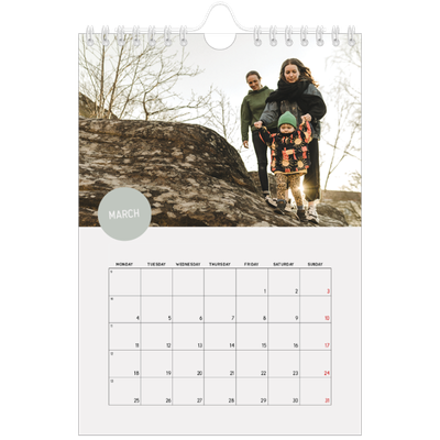 A5 Photo Calendar — Photo sticker [March]