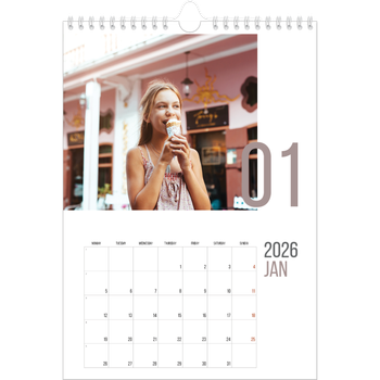 A4 Photo Calendar — Number months