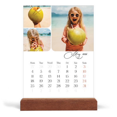 Easel Desk Calendar Portrait  — Snapshots and script [cover]