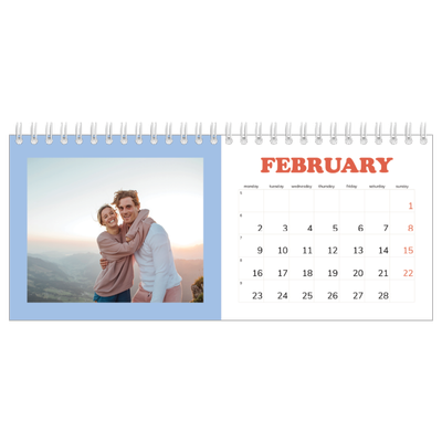 Desk calendars — Retro frames [February]
